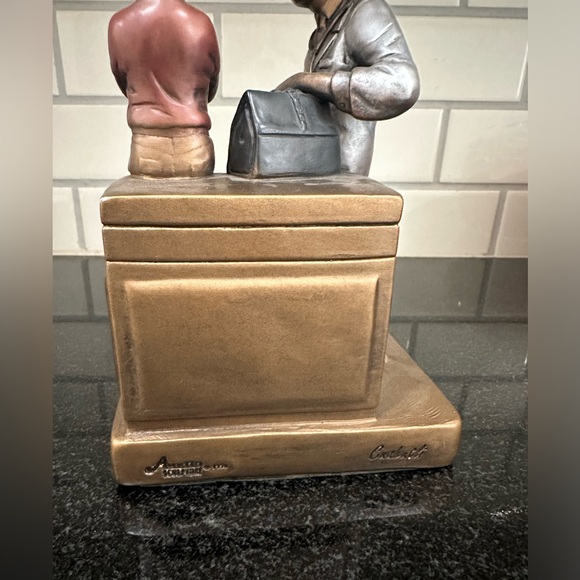 Bronze Doctor and Child Sculpture - Picture 4 of 6